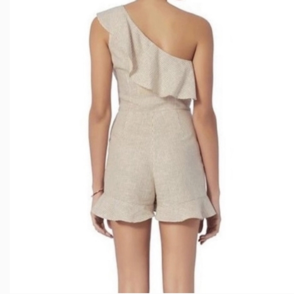 NWT Intermix tan linen striped romper - Picture 5 of 11